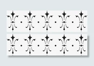 角花底纹花型对称平面图形免抠