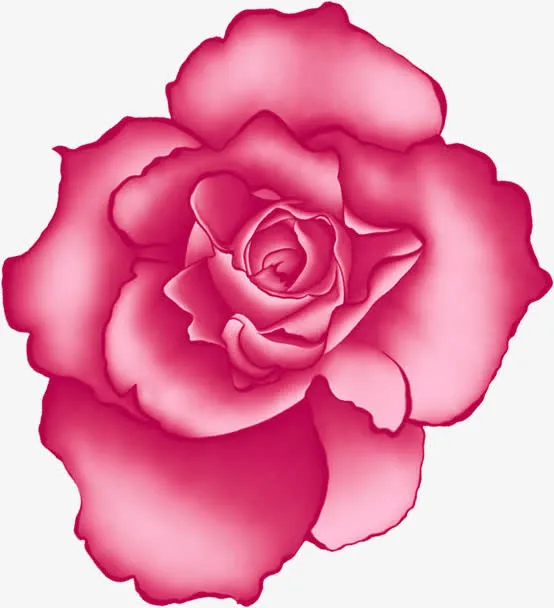 红色卡通鲜花花卉免抠