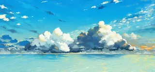 手绘梦幻云彩背景高清