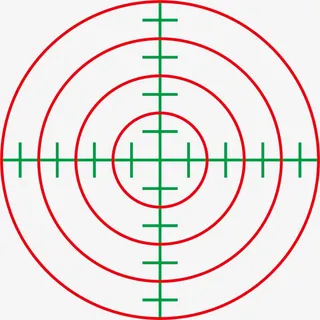 圆环线条卡通矢量准星免抠