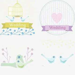 可爱卡通小鸟点状背景素材