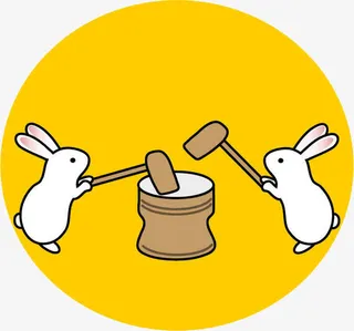 中秋节月亮小白兔免抠