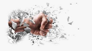 打碎东西的拳头免抠