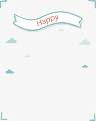 小清新绿色边框免抠