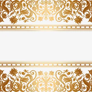 中式花纹请柬图案免抠