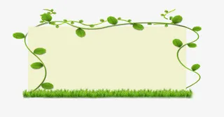 卡通春天藤蔓边框免抠