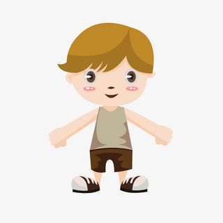 可爱手绘卡通男孩子小朋友免抠