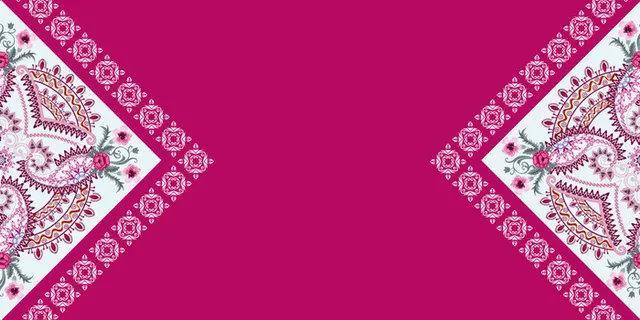 矢量古典民族风布艺刺绣花纹背景高清