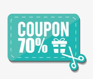 扁平化优惠劵矢量图免抠