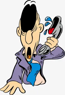 接电话受惊吓的男人免抠