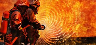 灭火救援红色教育海报背景高清