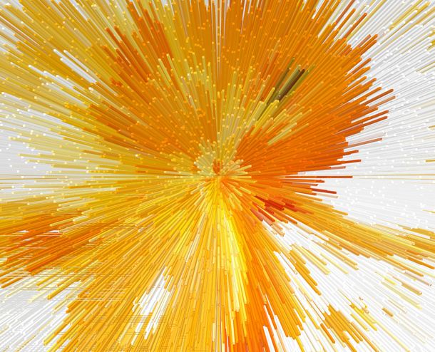 放射状背景橙子免抠