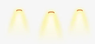 卡通黄色聚光灯主页装修免抠