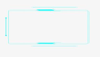 文本框蓝色科技边框元素免抠