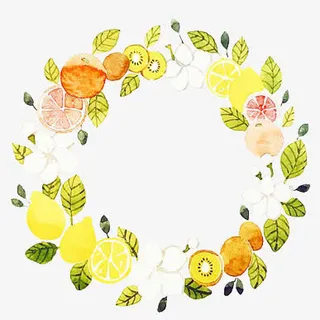 水果花环元素免抠