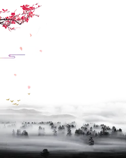 古风中国风梅花风景背景图免扣高清 古风中国风梅花风景背景图免扣高清