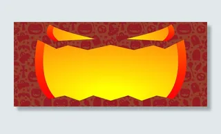 万圣节狂欢简约南瓜橘色banner高清