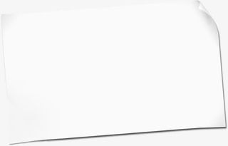 白色右上角折叠纸张免抠