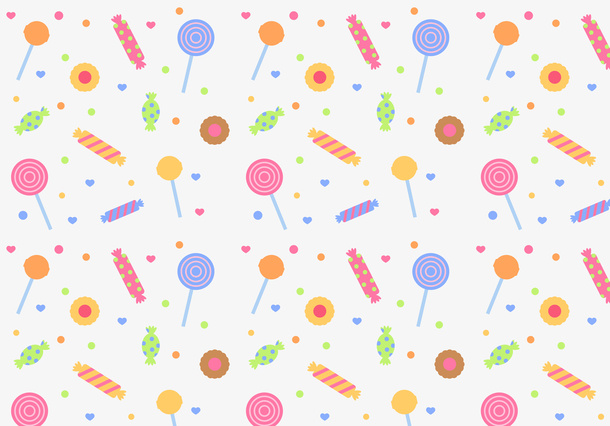 清新可爱糖果底纹圣诞装饰矢量素免抠