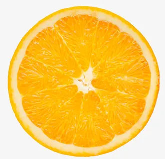 一个橙子切片免抠