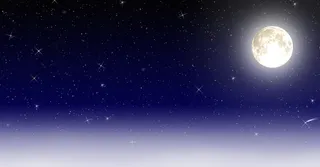 中秋节蓝色天空白色月亮免抠