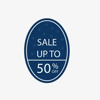 蓝色促销标签矢量图免抠