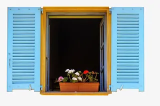 一扇打开的窗户免抠