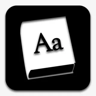 应用程序词典黑色图标免抠
