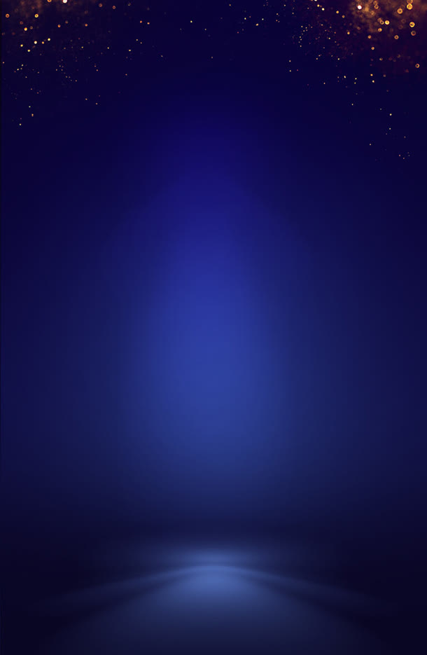 蓝色背景黄色星空海报