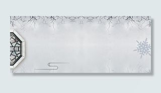 雪花立冬文艺简约江南蓝色banner高清