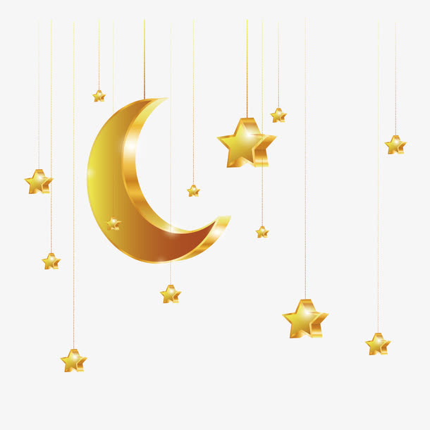 矢量月亮星星免抠