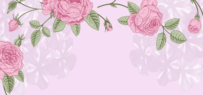 花瓣婚礼纹理粉色banner背景高清