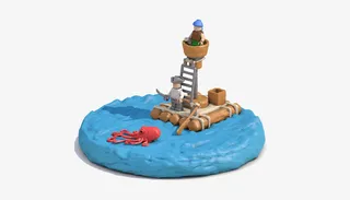 橡皮泥立体模型免抠