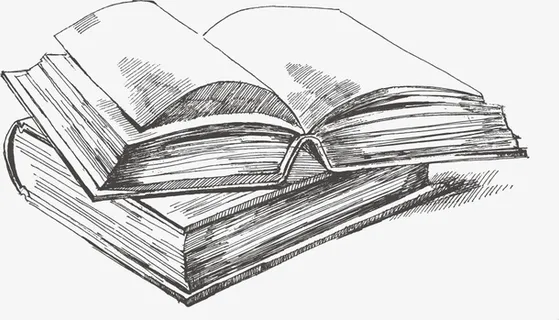 手绘的书本免抠