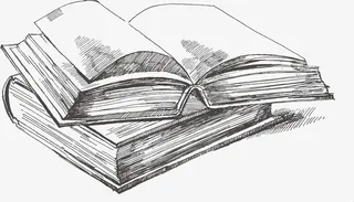 手绘的书本免抠