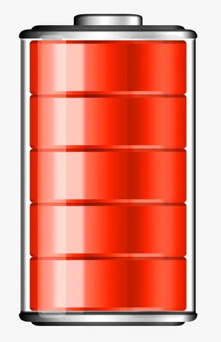 满格红色爆表电池免抠