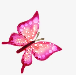 春天粉色纹理光效蝴蝶免抠装饰动物元素