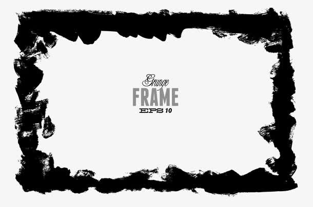 中国风水墨笔触笔刷矢量素材免抠