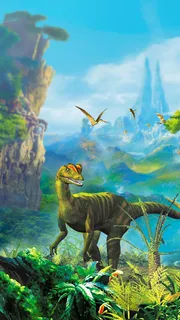 侏罗纪仙境3D合成PSD分层素材高清