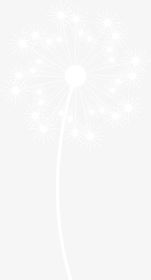 扁平风格卡通白色蒲公英免抠
