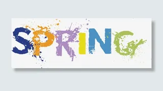 春天艺术字免抠