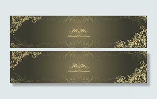 欧式花纹边框banner矢量素材高清