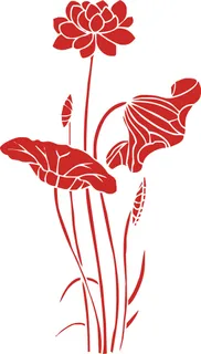 莲花线条矢量素材免抠 莲花线条矢量素材免抠