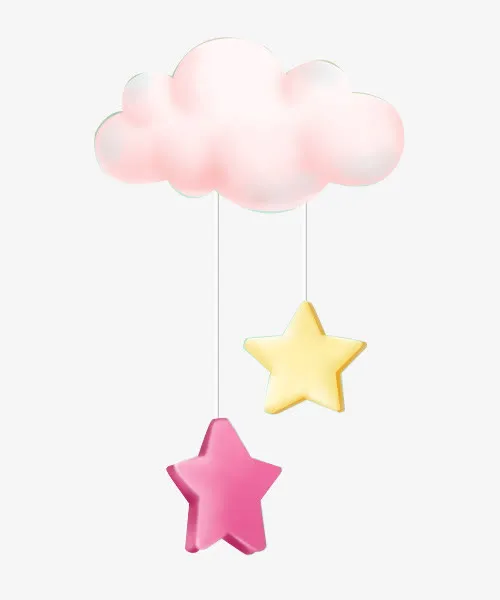 卡通云朵星星免抠