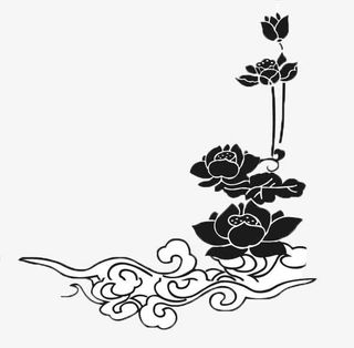 卡通莲花插画免抠