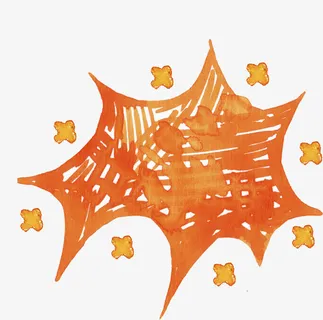 秋季水墨标签免抠