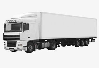 白色大货车免抠