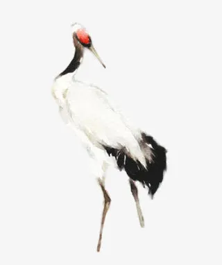 中国风水墨鹤免抠