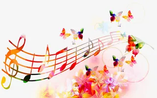 彩色音符免抠