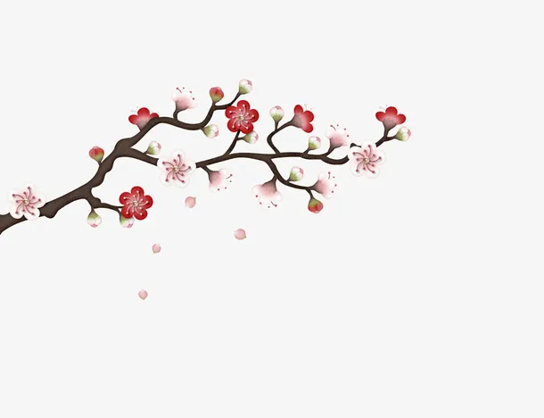 桃花素材元素免抠